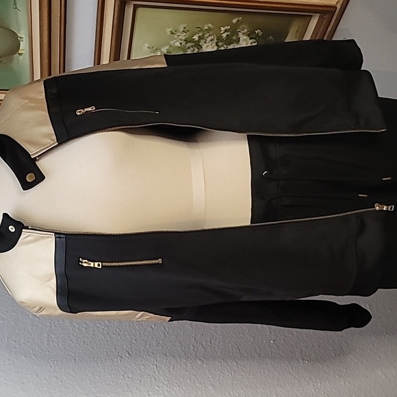 INC black and metallic gold track suit pants and jacket size large - Picture 4 of 16